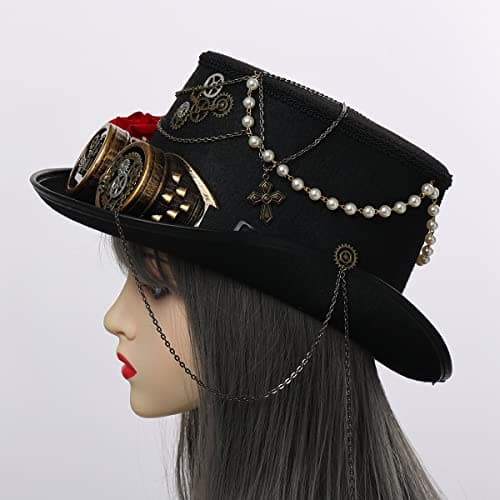 BLESSUME Steampunk Top Hat for Halloween Party