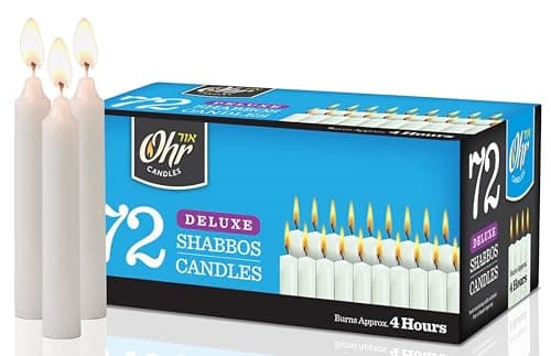 Ohr 4 Hour Ner Mitzvah Shabbat Candles - 72 Count