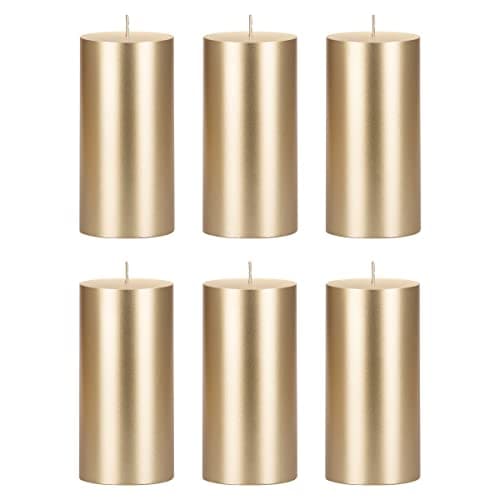 Premium Hand Poured Unscented White Pillar Candle, 3in x 6in, Home Décor
