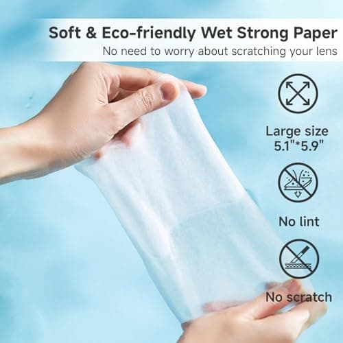 Lulumonster Anti-Fog Lens Wipes [150 Non-Scratching, Pre-Moistened Wipes]
