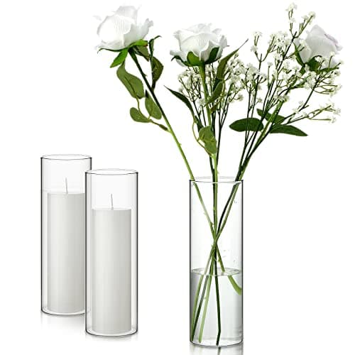 Refined Slim Pillar Candle Wedding Centerpieces