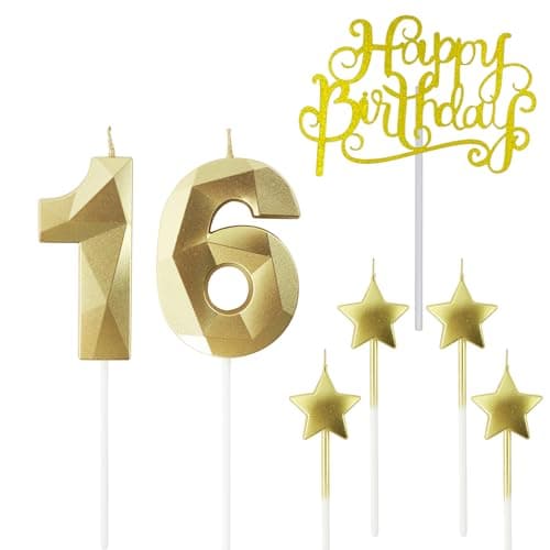 Personalized 3D Diamond Shaped Birthday Candles