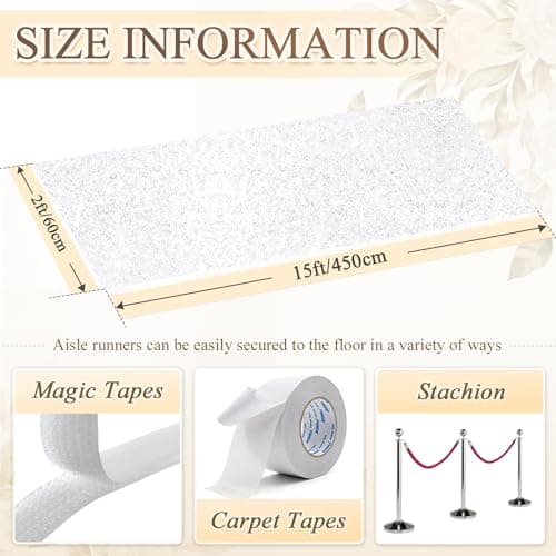 Silver Aisle Runner for Wedding Ceremony