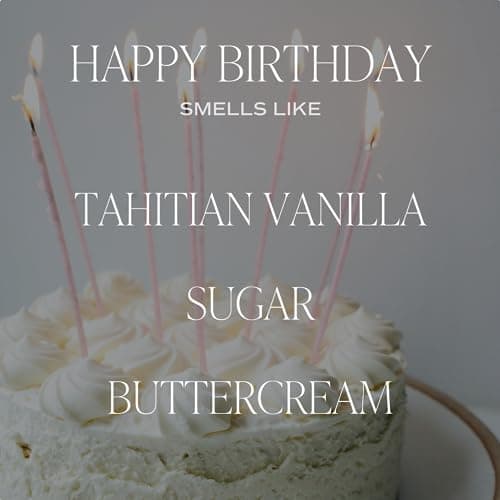 Sweet Water Decor Vanilla Sugar Birthday Candles - Perfect Gift for Mom Friends Girls
