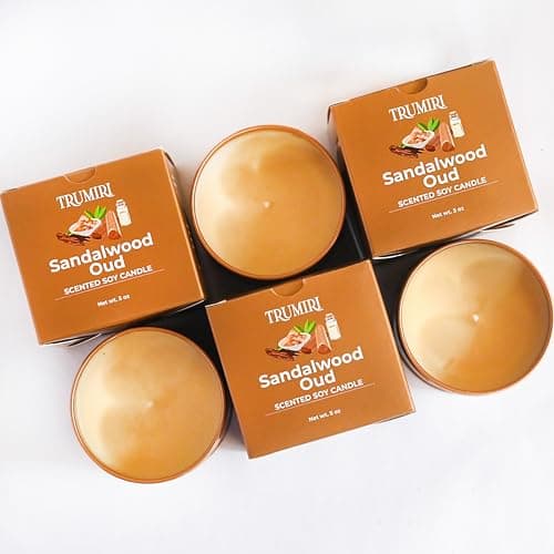 Nag Champa 5oz Soy Candle - Natural Organic Aromatherapy for Home - Velas Aromáticas
