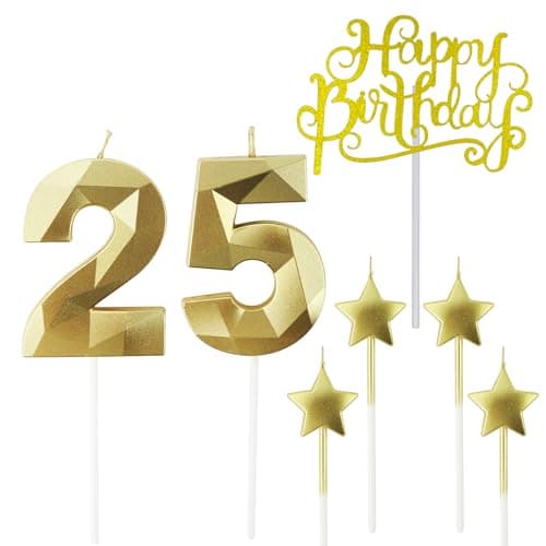 Personalized 3D Diamond Shaped Birthday Candles