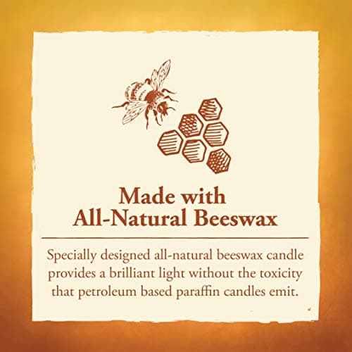 Eco-Friendly 80-Hour Natural Beeswax Candle, Cotton Wick, Yellow