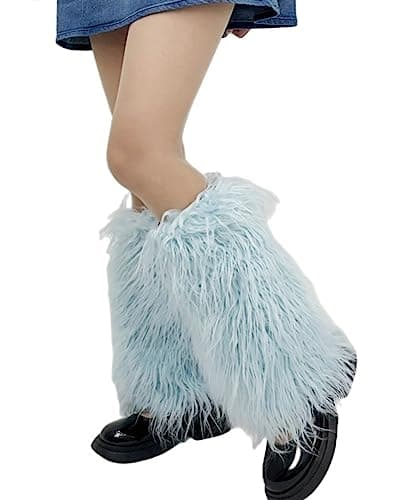 Solyinne Faux Fur Leg Warmers for Women Party Accessory Set