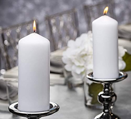 BOLSIUS White Pillar Candle - 115 Hours Burn Time, Premium Quality