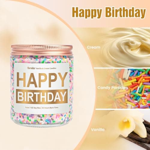 Vanilla Cream Birthday Candle for Women