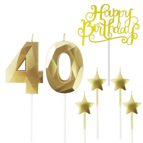 Personalized 3D Diamond Shaped Birthday Candles