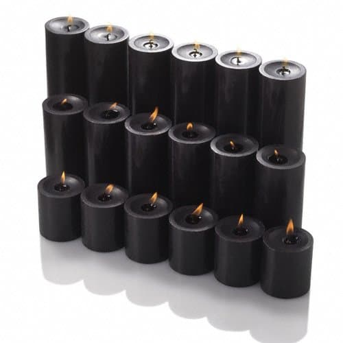 36 Black Pillar Candles for Richland Customers