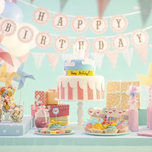 By The Cup Pink, White, Blue, Yellow Birthday Candles (Pack of 144)