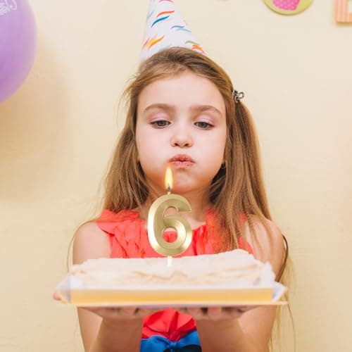 BEAN LIEVE Number Birthday Candles (Champagne Gold)