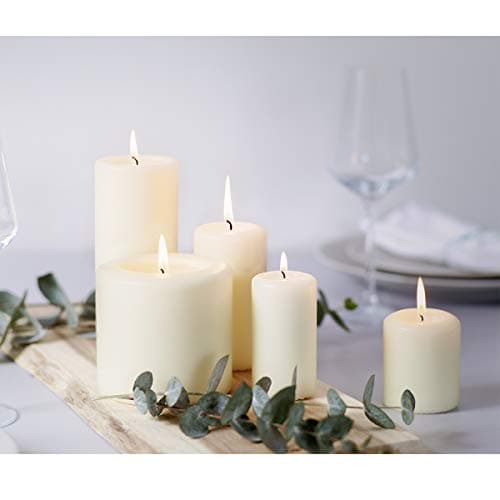 BOLSIUS Ivory Pillar Candles – 2x6 Unscented Set of 20 – Dripless, Smokeless, Clean Burning Decorative Candles