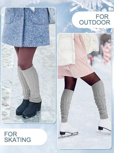 Shihanee Women's Fleece Lined Leg Warmers for Everyday Wear and Skating
