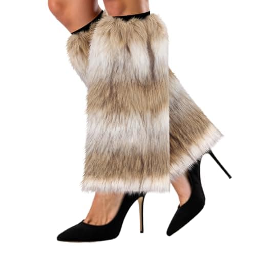 Barelove Women's Faux Fur Leg Warmers