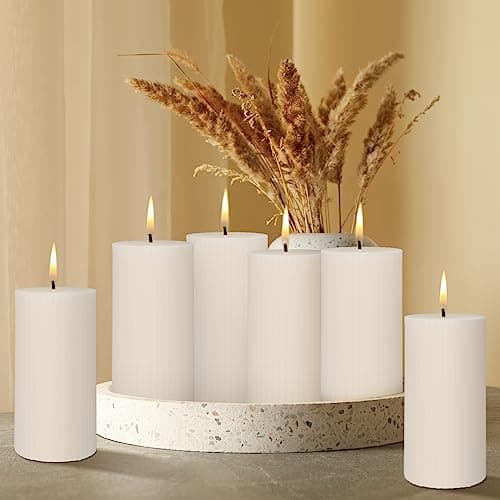 Minimalist Decorative Candles Column for Bedroom Wedding (White)