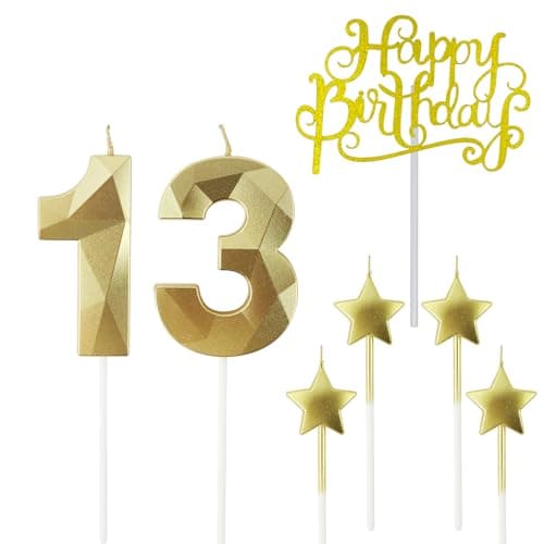 Personalized 3D Diamond Shaped Birthday Candles