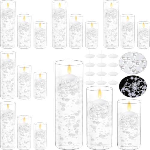 Shihanee 36 Set Glass Cylinder Vase for Centerpiece, Wedding Proposal