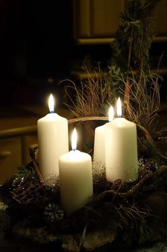 D'light 3x6 Inch Pillar Candles Set of 12 Ivory Bulk