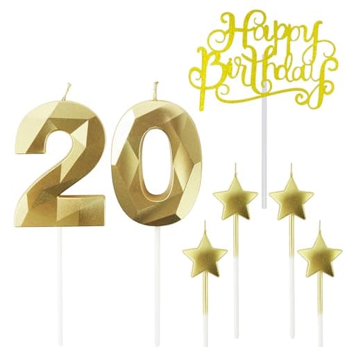Personalized 3D Diamond Shaped Birthday Candles