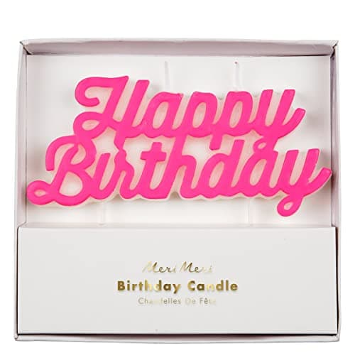 Meri Meri Unscented Happy Birthday Text Candles (Pack of 1)