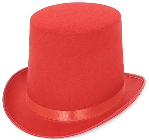 GEMVIE Vintage Style Felt Top Hat for Costume Parties