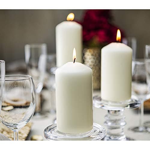 BOLSIUS Ivory Pillar Candles – 2x6 Unscented Set of 20 – Dripless, Smokeless, Clean Burning Decorative Candles