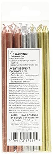 Papyrus Metallic Birthday Candles (24-Count)