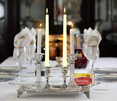 White Beeswax Ner Mitzvah candles - 8hr burn, tall pack of 2