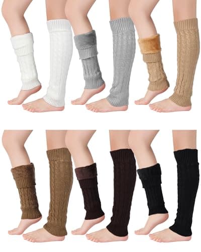 Winter Fleece Lined Leg Warmer for Women: Double Layer Skating Warmth