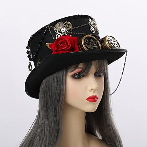 BLESSUME Steampunk Top Hat for Halloween Party