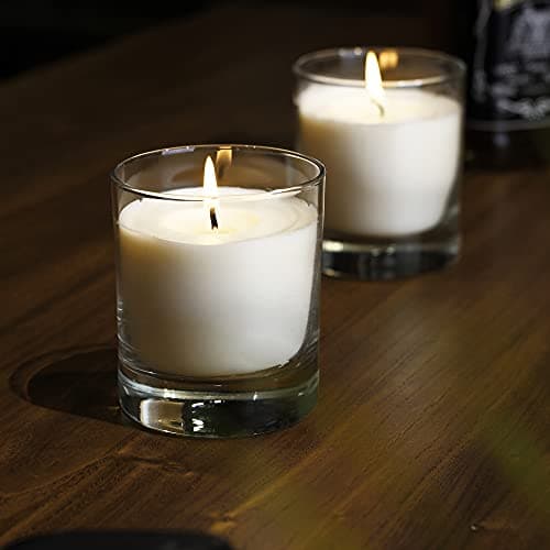 10oz Old-Fashioned Whiskey Glass 8oz Soy Wax Jar Candle, 35hr Long Burn