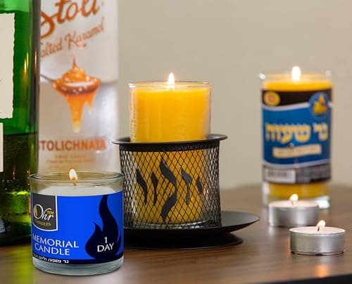 OHR Yahrzeit Memorial Candle - 24 Hour Glass Tumbler Pack