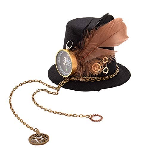 GRACEART Steampunk Mini Top Hat for Women's Costumes