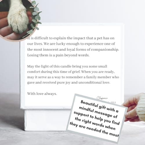 Pet Memorial Candle, Sympathy Gift for Pet Loss, Cat and Dog Memorial