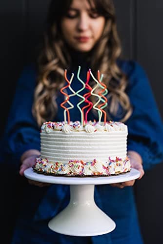 Papyrus Birthday Candles: Green, Yellow, Orange & Red Swirl (12-Count)