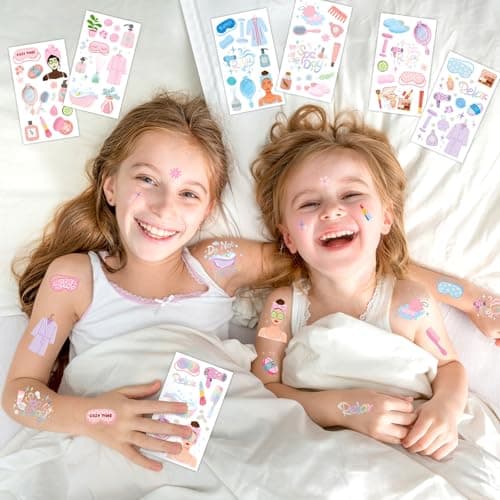 Spa Party Favors for Girls: Temporary Tattoos and Slumber Party Supplies