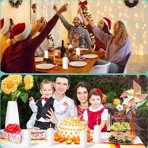 16 Pack 60 Hour Long Pillar Candles for Wedding and Events