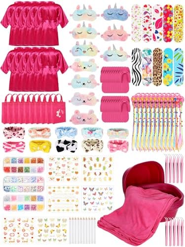 Suhine 10 Set Spa Party Supplies for Girls & Kids Birthday Favor Kit