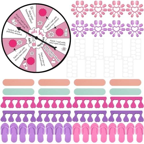8 Set Spa Party Supplies with Nail Kits & Sleepover Favors