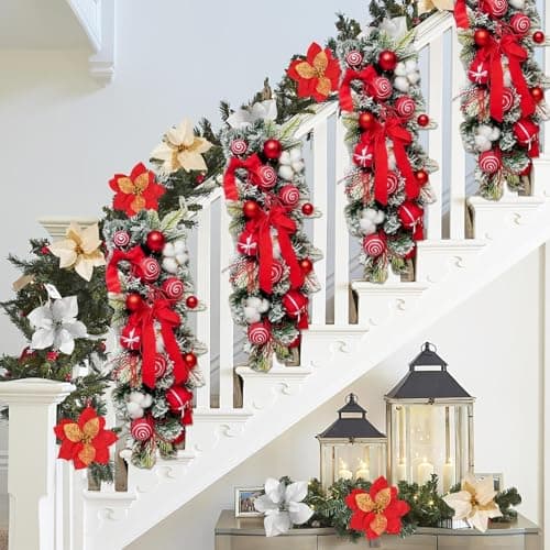 2pcs Rattan Teardrop Swag Wreaths, Christmas Dangling Ornaments