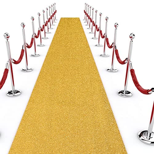 Gold Sequin Aisle Runner for Weddings and Events (2 x 15 ft)