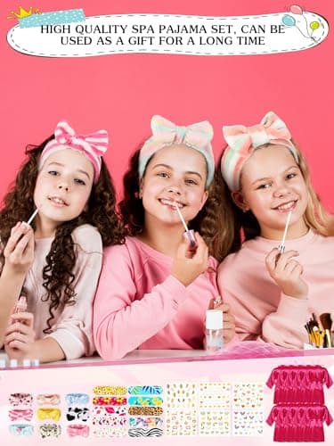 Suhine 10 Set Spa Party Supplies for Girls & Kids Birthday Favor Kit