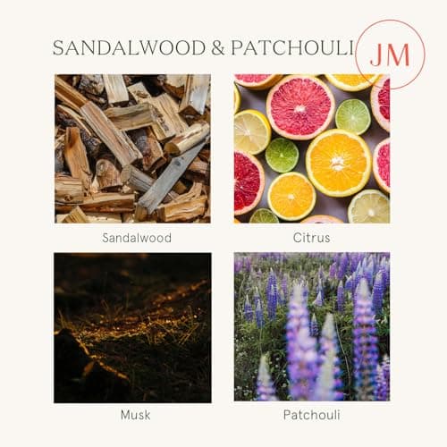 LA JOLIE MUSE Scented Candle, Sandalwood & Patchouli, 80hr Burn Time