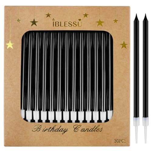 30 Pcs Long Birthday Candles - Champagne Gold, Tall & Perfect for Weddings & Partys