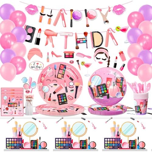 165pcs Makeup Theme Party Decorations Set for Birthday Party