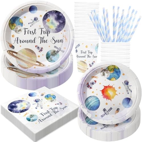 Spa Birthday Party Decorations, 120PCs Disposable Tableware | Relaxing Supplies for 24 Guests