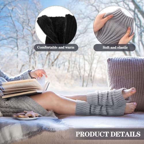 Women's Ice Skating Leg Warmers with Zipper for Figure Skating